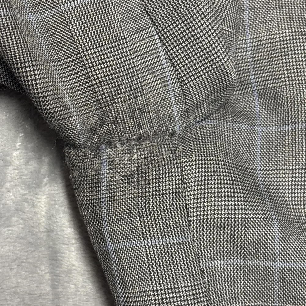 Brooks Brothers 1818 Fitzgerald Saxxon Blazer Mens 39R Grey Wool Check Suit